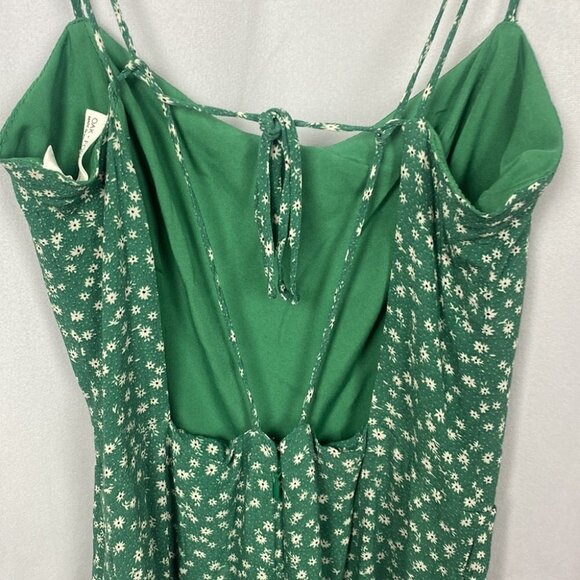 OAK + FORT Green White Floral Daisy Jumpsuit Evergreen Print - Size 0 - Picture 12 of 15